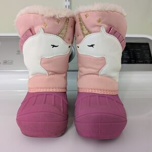 Cat & Jack Pink Unicorn Kids Boots